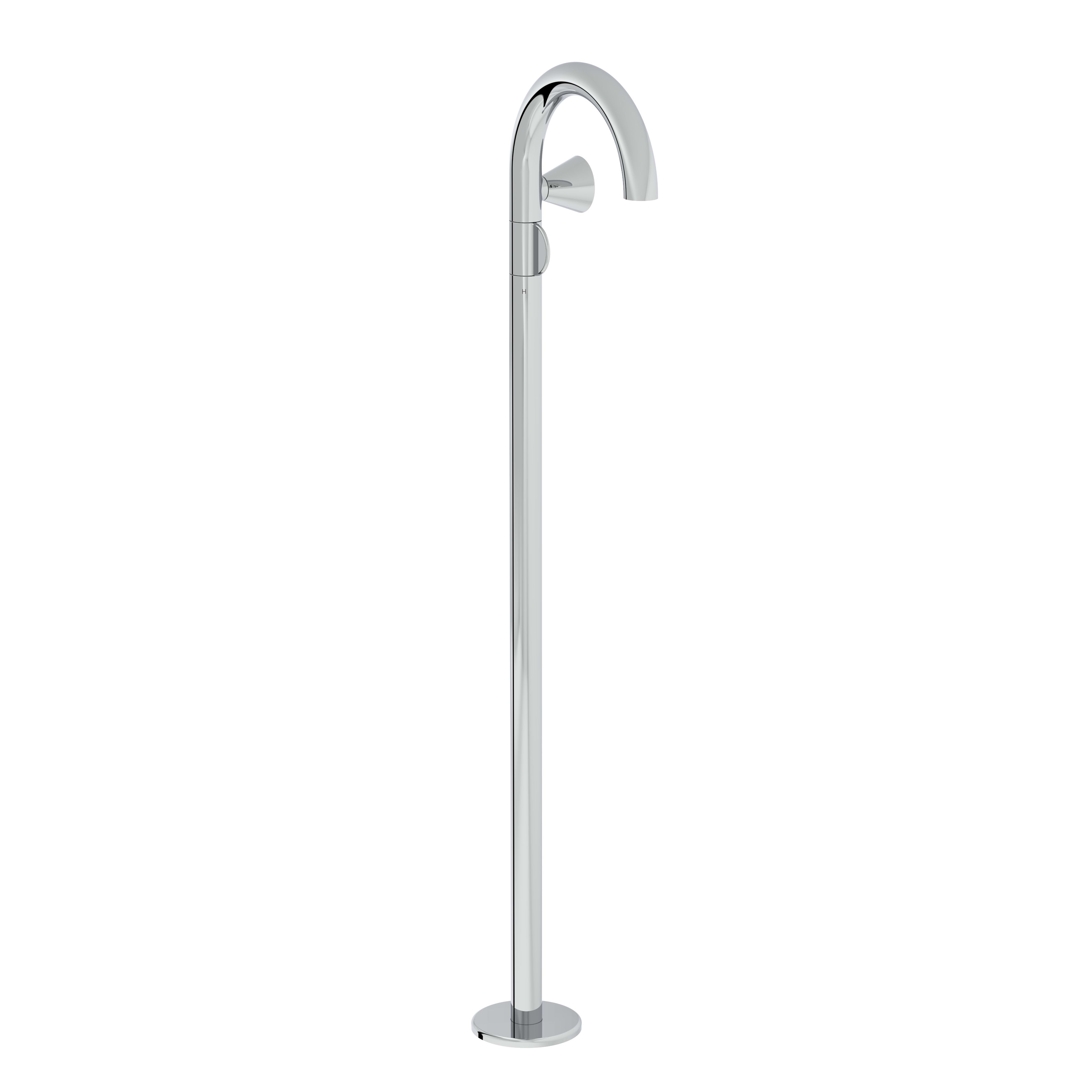 Liquid Floor-Mounted Basin Mixer - Chrome