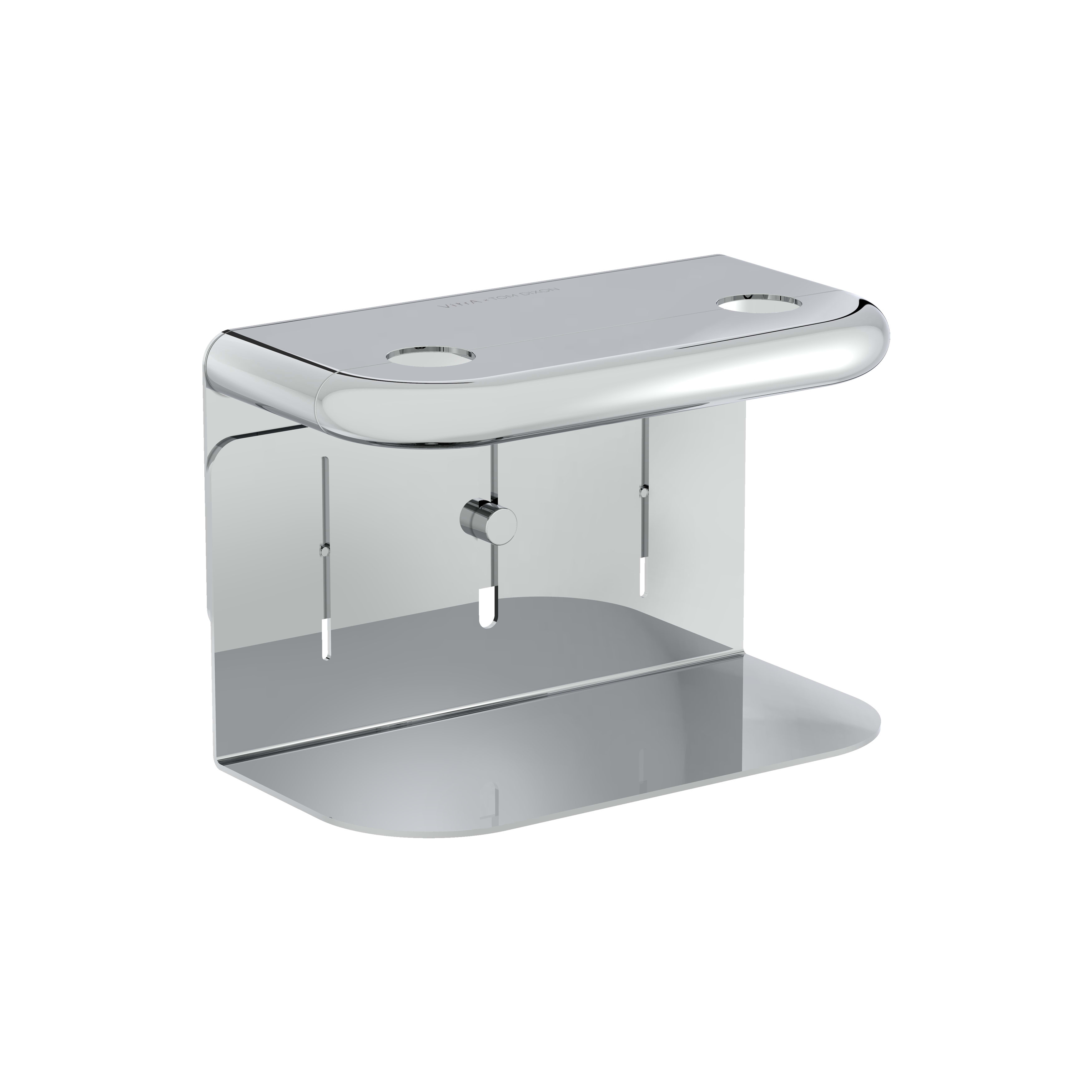 Liquid Double Soap Dispenser Holder - Chrome