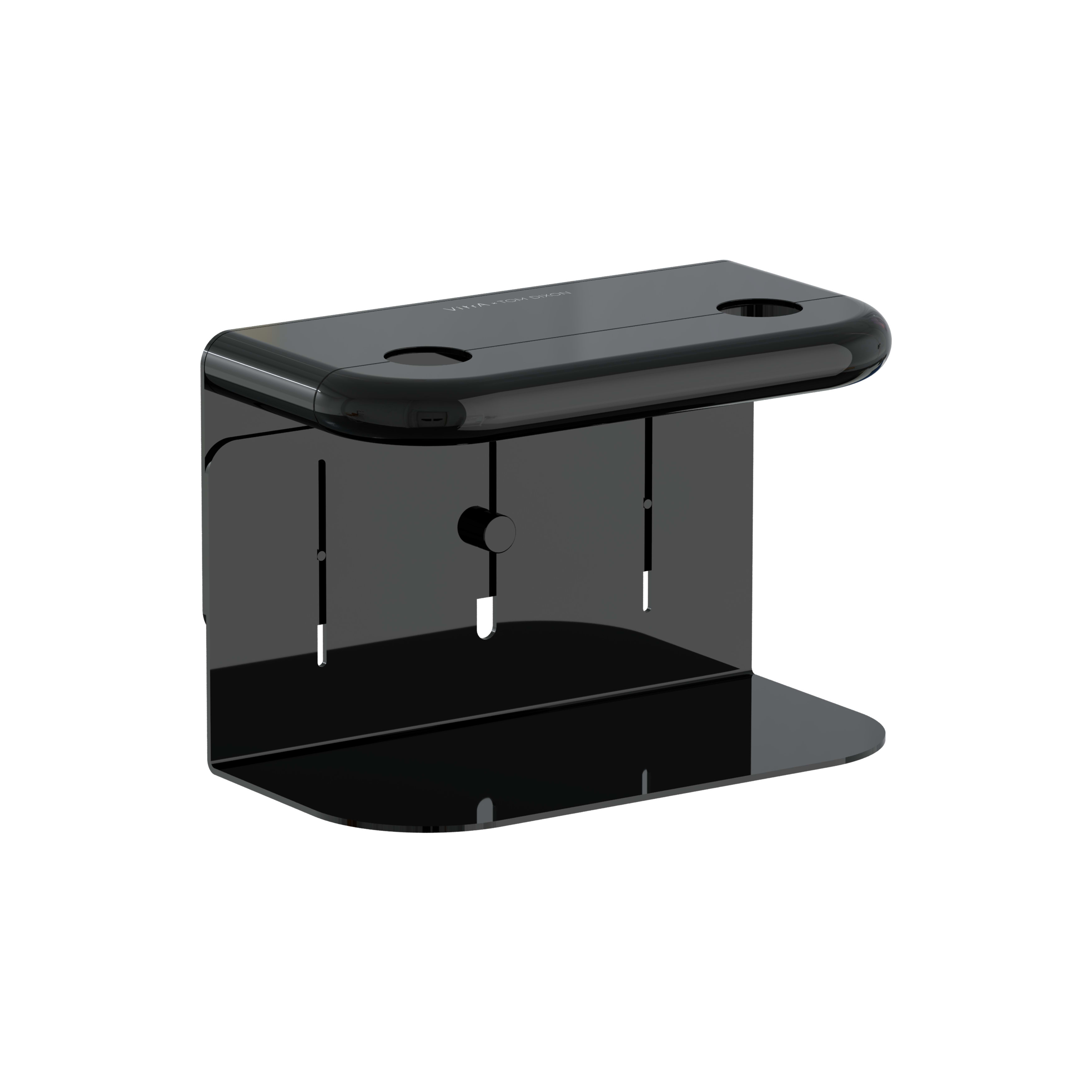 Liquid Double Soap Dispenser Holder - Gloss Black