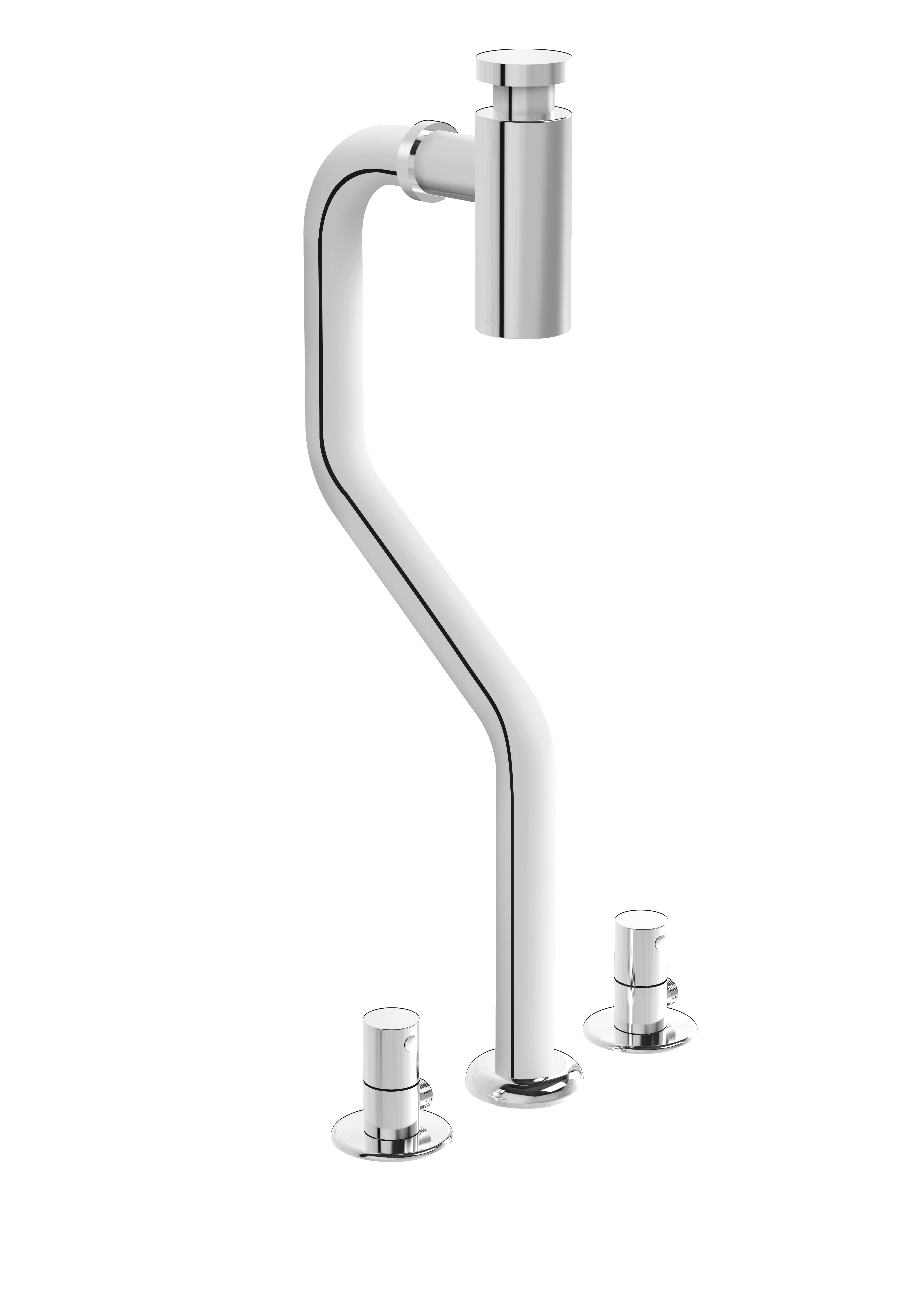 Bottle Trap for Plural Monoblock Washbasins - Chrome