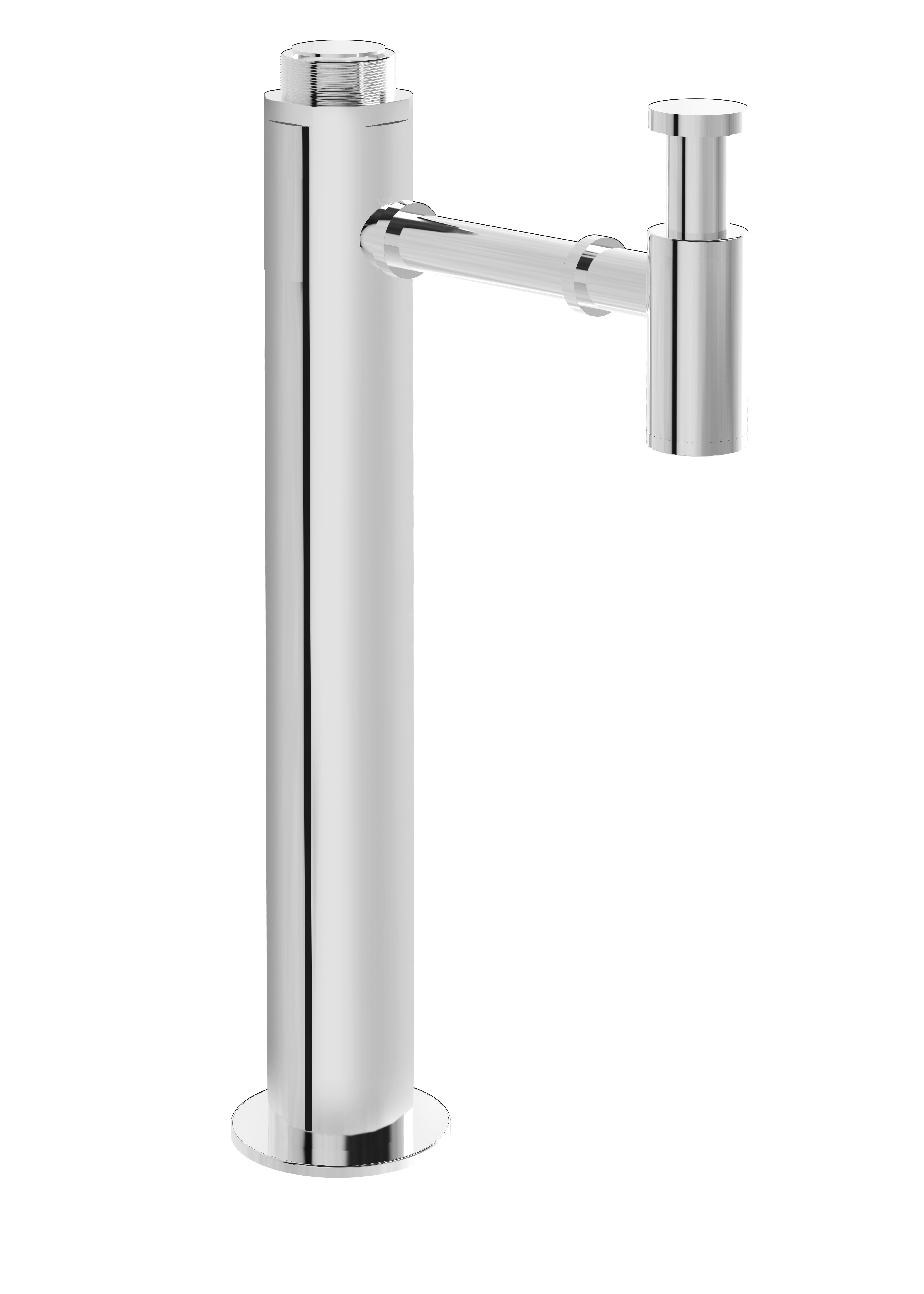 Floor-standing bottle trap - Chrome