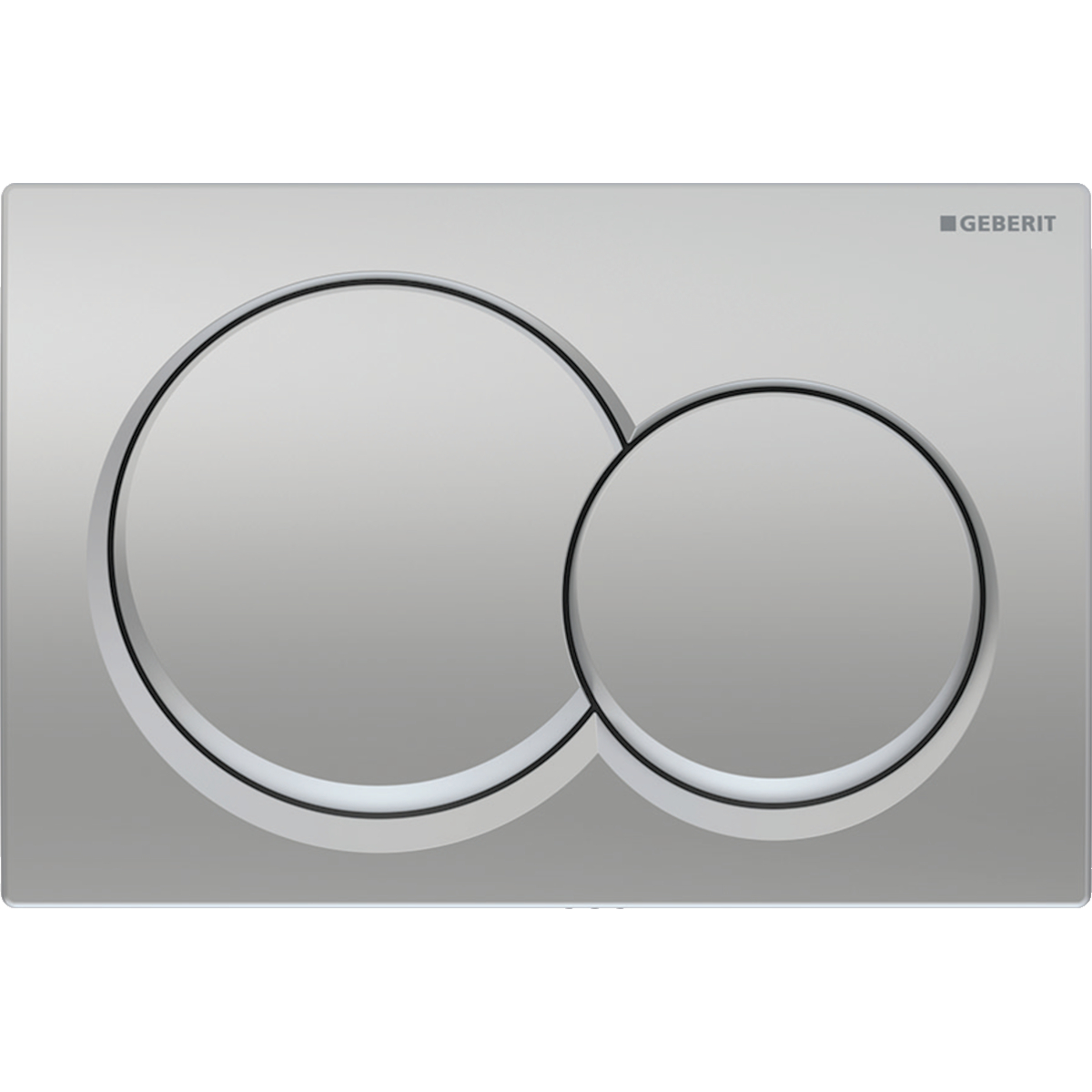 Geberit Alpha01 Round Dual Flush Plate - Matt Chrome
