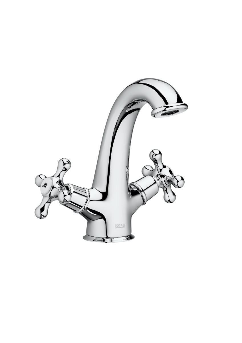 Carmen Smooth body basin mixer with click clack waste