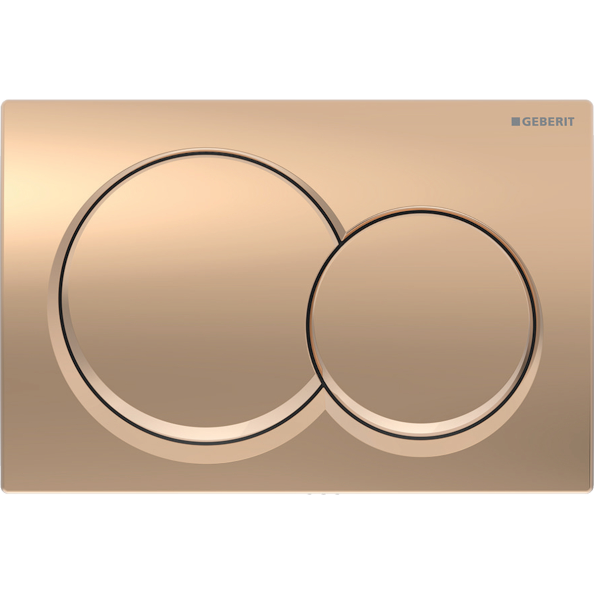 Geberit Alpha01 Round Dual Flush Plate - Red Gold