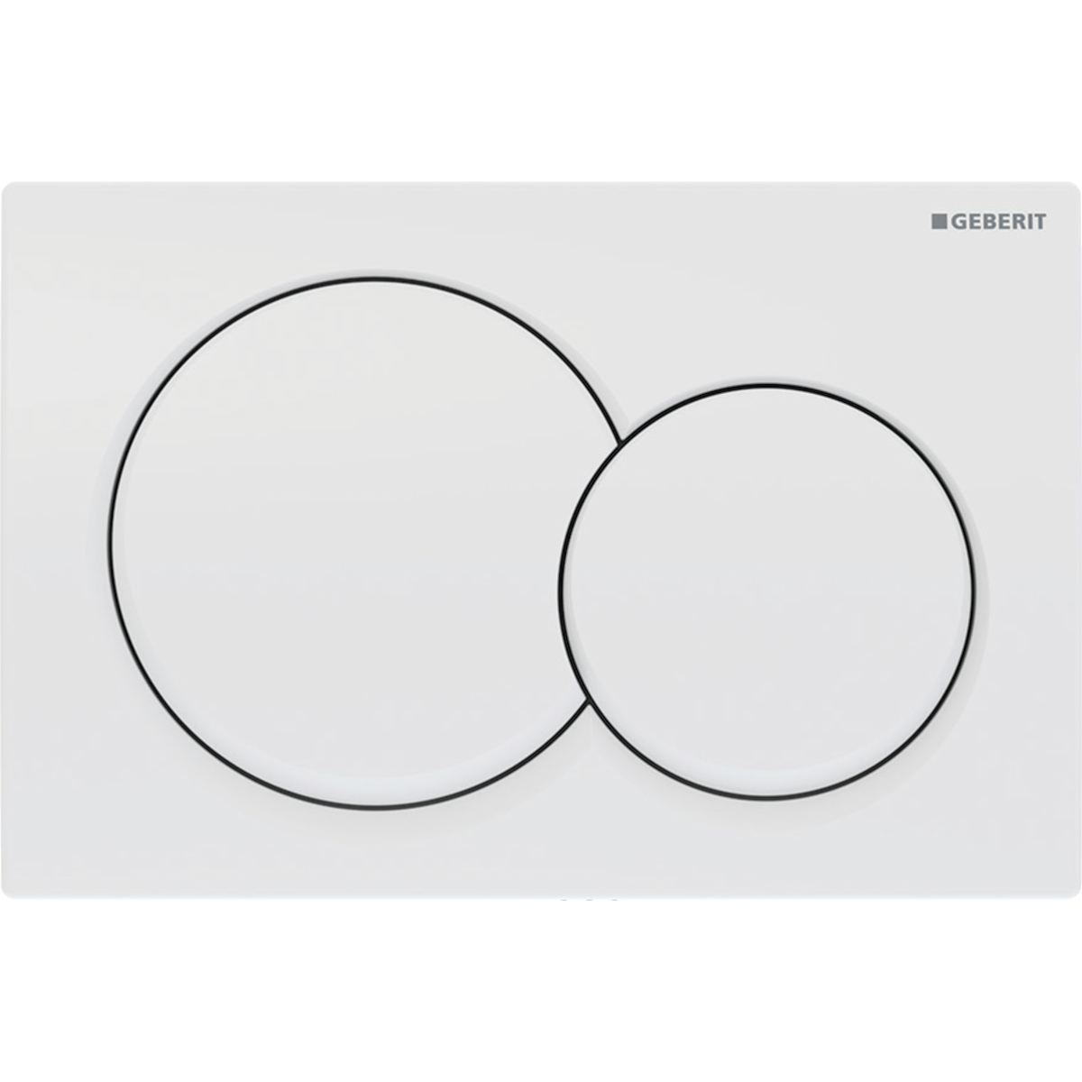 Geberit Alpha01 Round Dual Flush Plate - White
