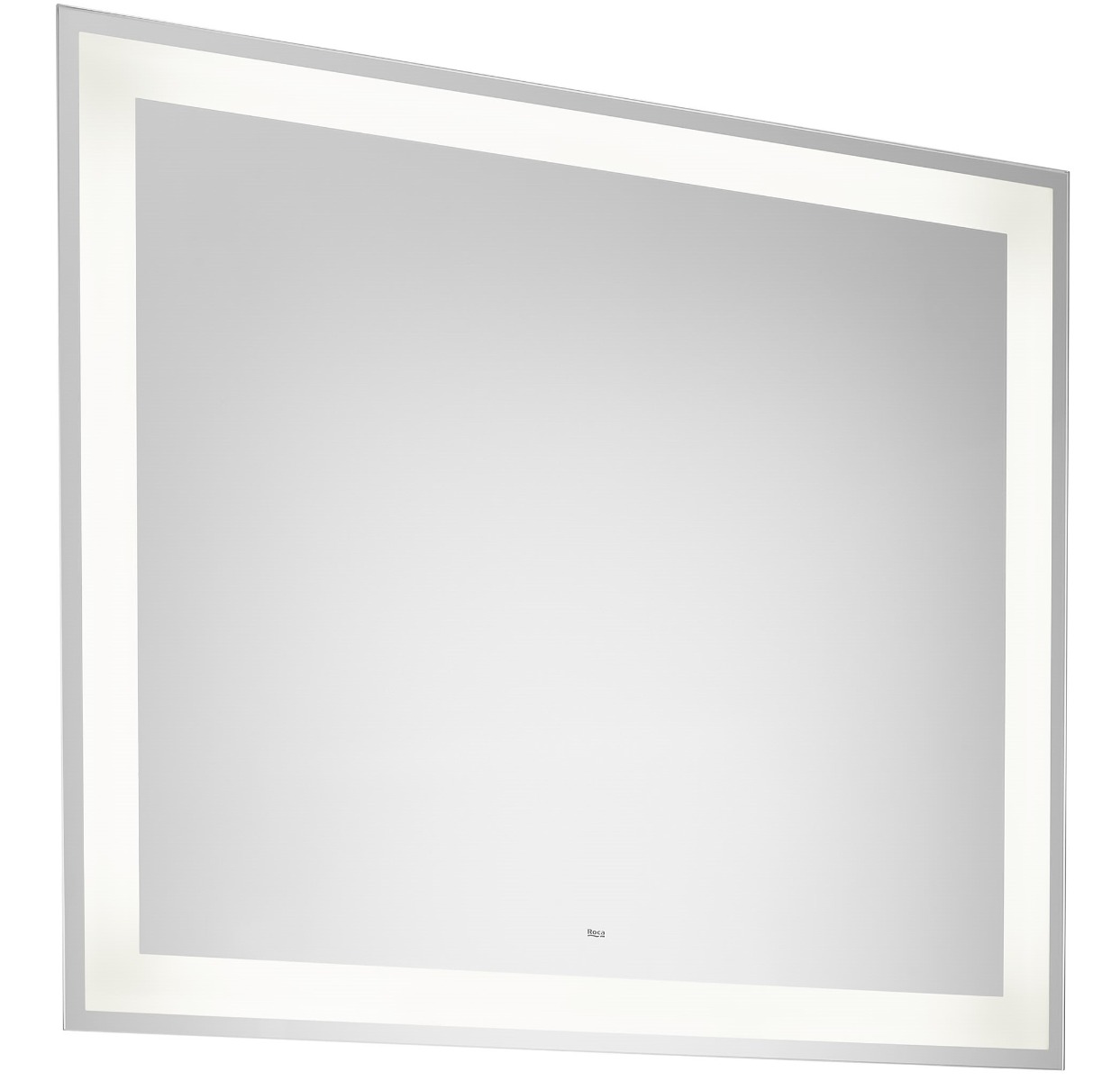 Mirror with perimetral LED lighting and demister device