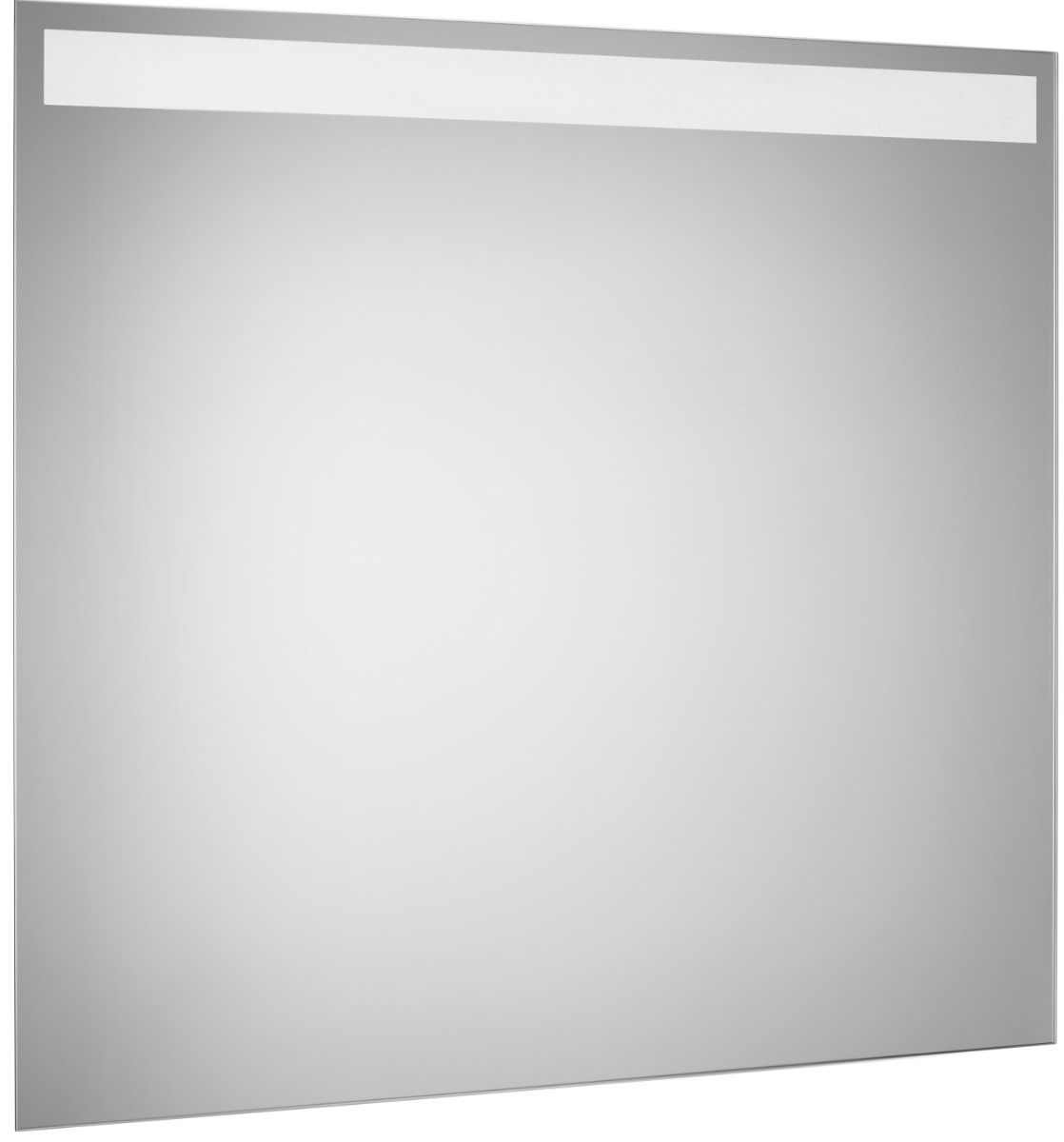 Mirror with upper lighting