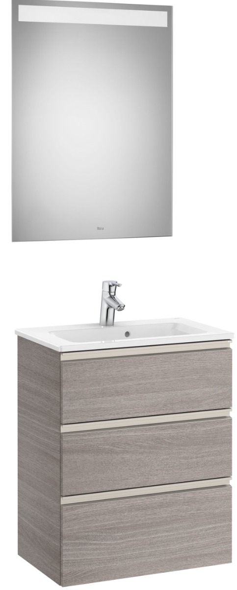 The Gap Pack (compact base unit with three drawers, basin and LED mirror)