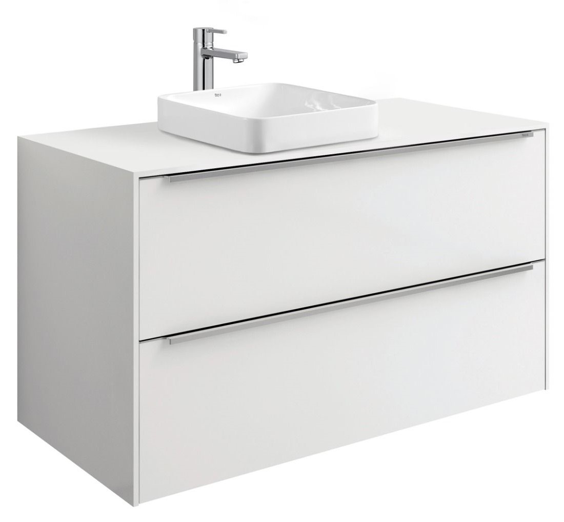 A857002806 + A857028806 Base unit for Square In Countertop basin GLOSS WHITE