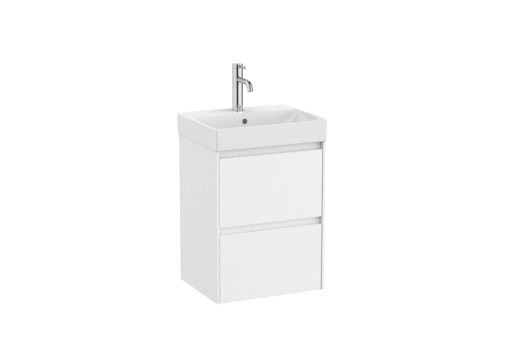 ONA (compact base unit with two drawers and basin) 450 x 360mm - Matt White