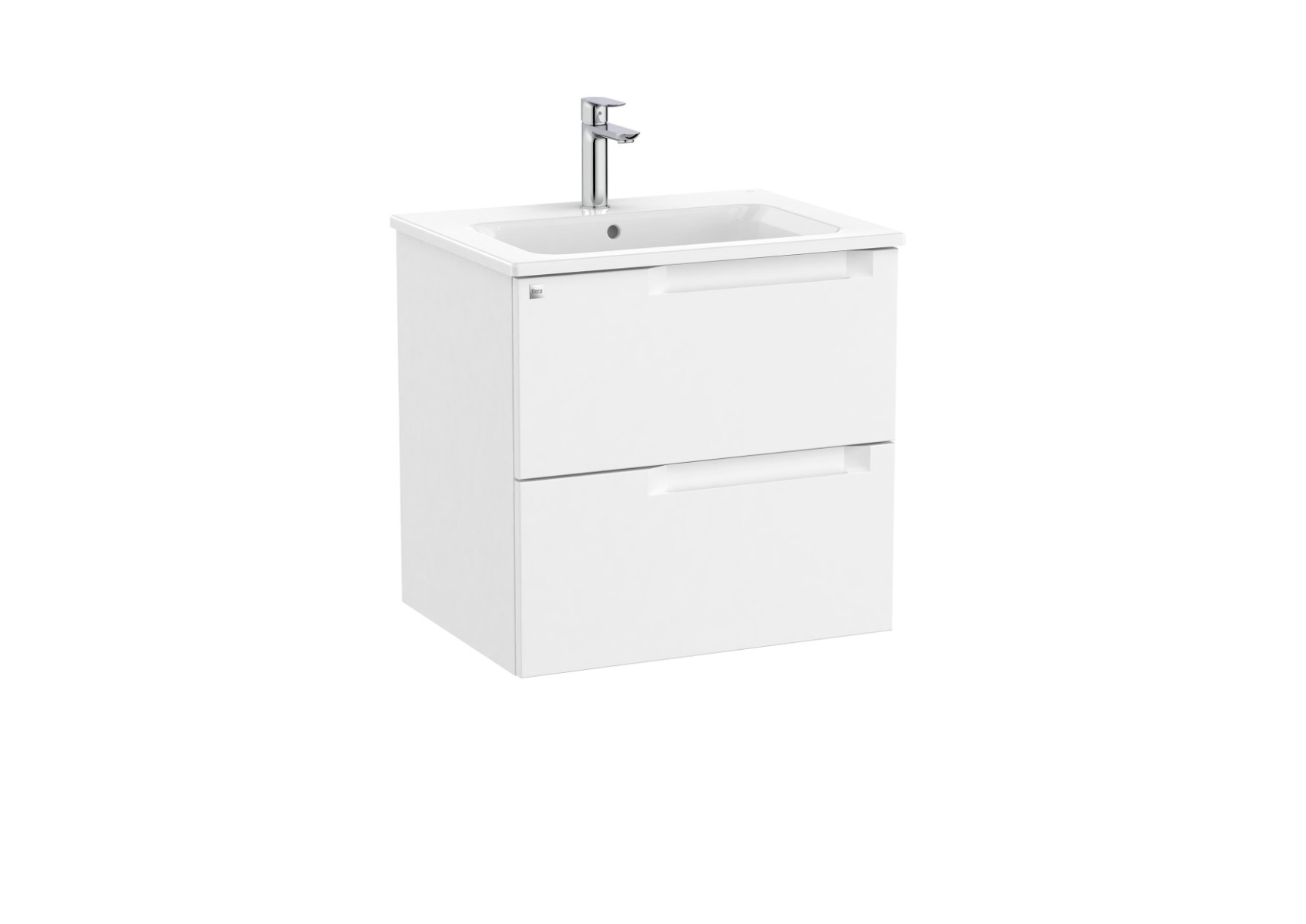 Aleyda Unik (vanity unit with 2 drawers and basin) 600 x 460 - Matt White