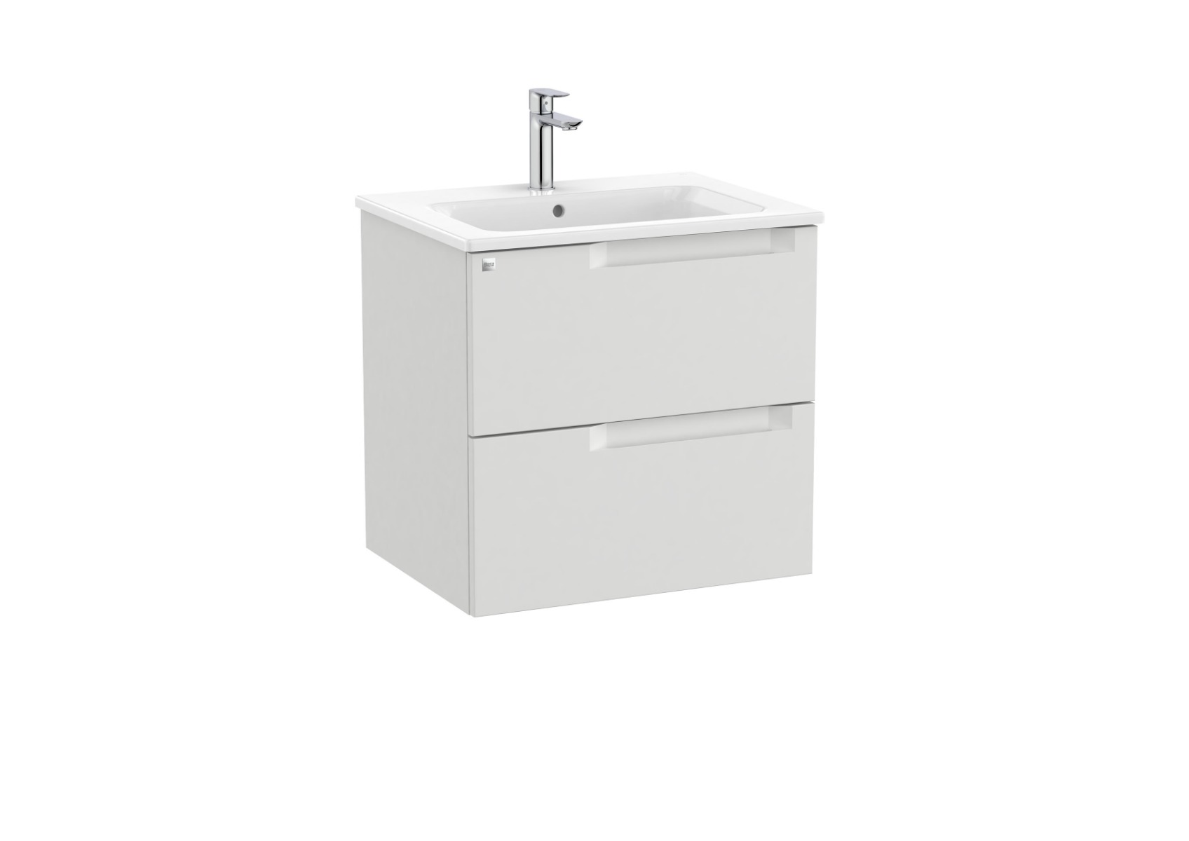 Aleyda Unik (vanity unit with 2 drawers and basin) 600 x 460 - Pebble Grey