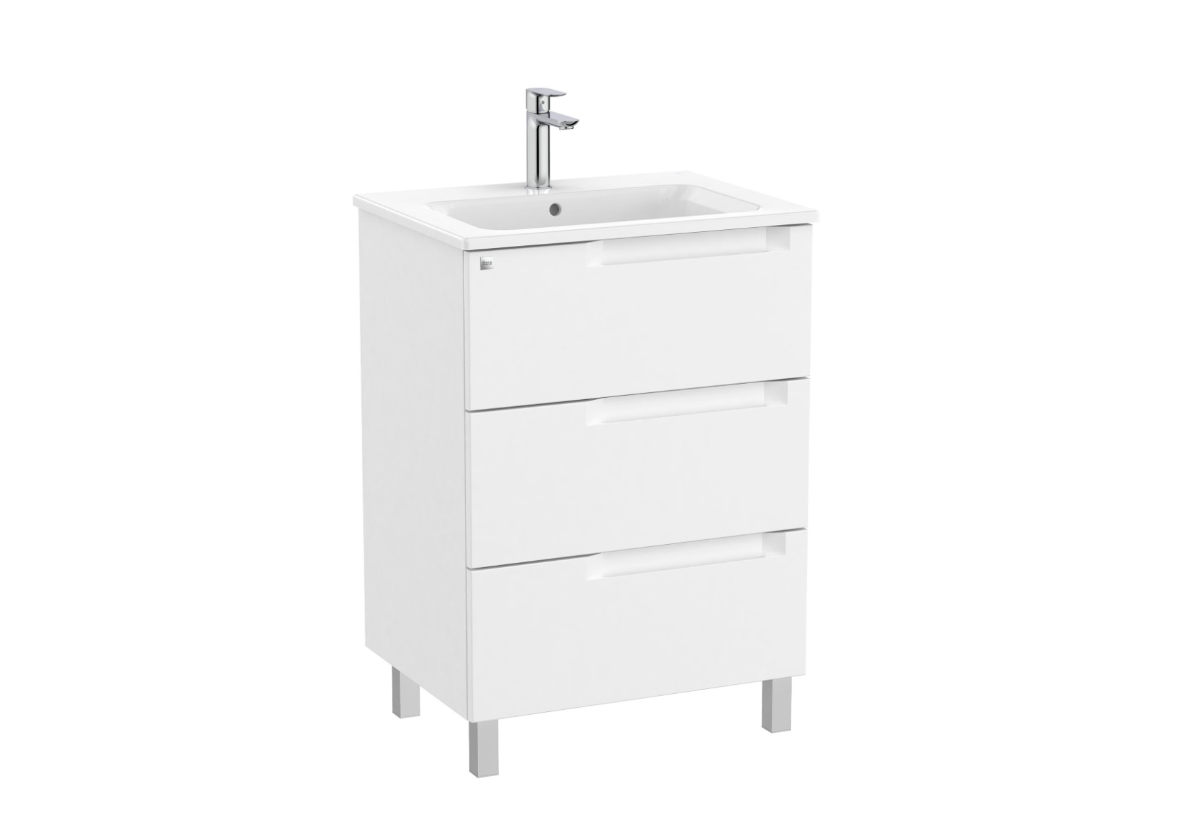 Aleyda Unik 600mm (vanity unit with 3 drawers and basin) - Matt White