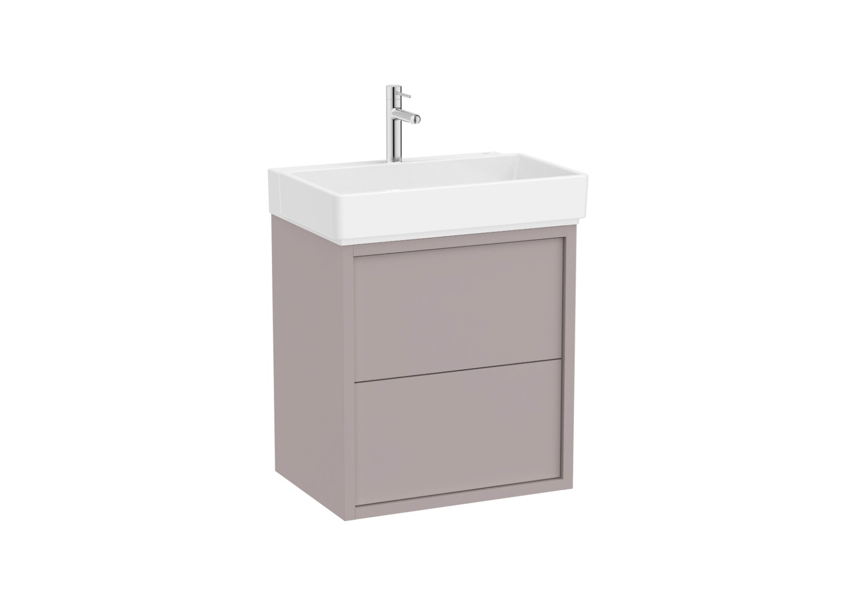 Tura 600 x 430mm Unik (vanity unit with two drawers and basin) - Light Noble Grey