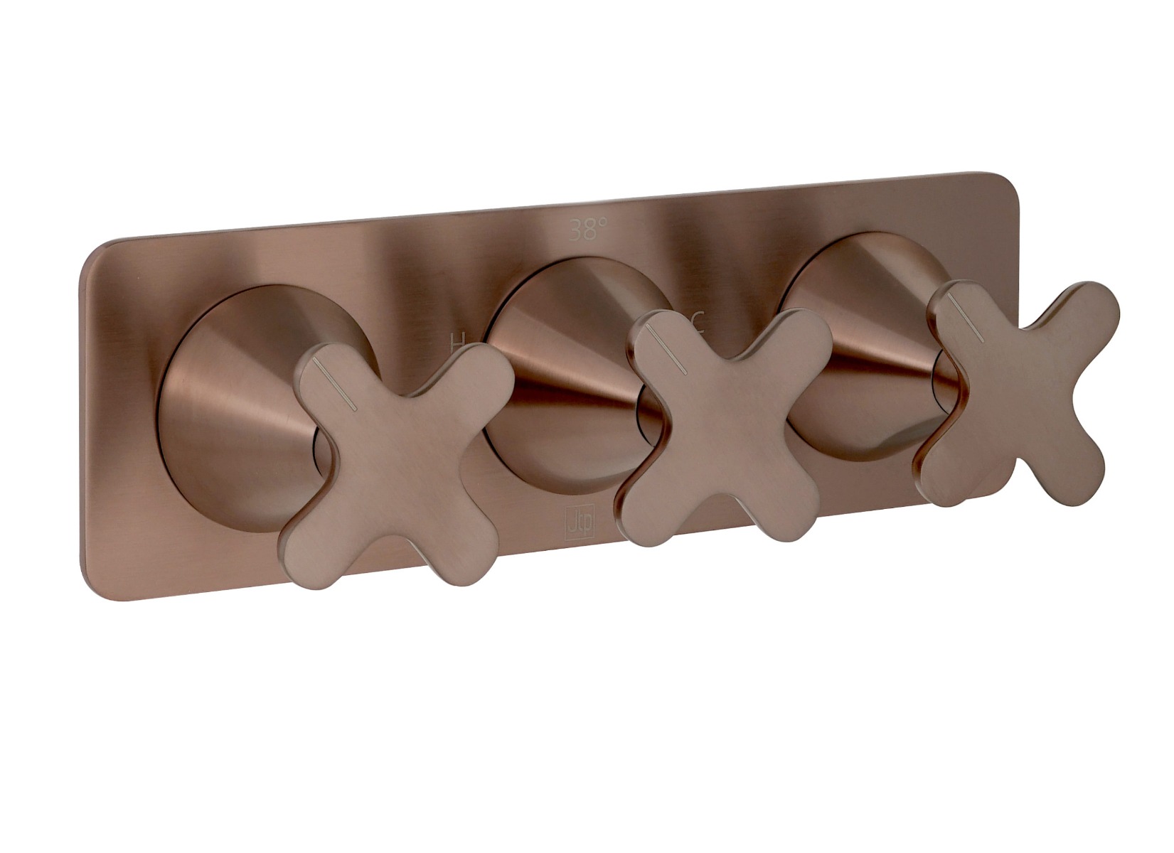 Thermostatic concealed 3 outlet shower valve (both handles included)