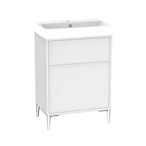 Arlington 600 Freestanding Vanity Unit - Matt White