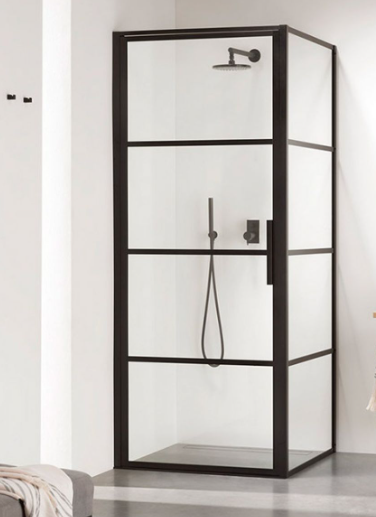 Impey Soho Pivot Door Black Shower Enclosure