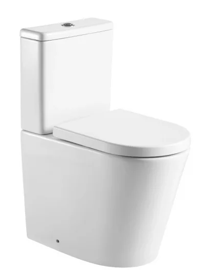 Serenata+ Rimless Comfort Height D Shape Pan, Cistern & Seat