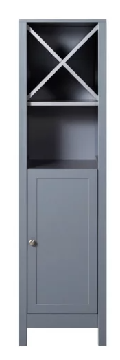 Capriccio Tall Unit With Tower Shelf 390mm Tailored Grey