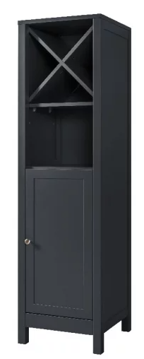 Capriccio Tall Unit With Tower Shelf 390mm Shadow Grey