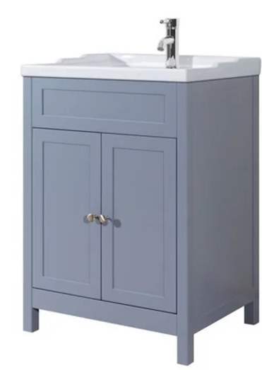 Capriccio Vanity Unit & Ceramic Basin 800mm Tailred Grey
