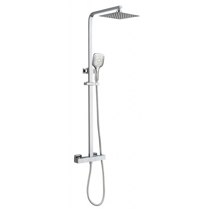 Bruma Exposed Square Shower Set chrome