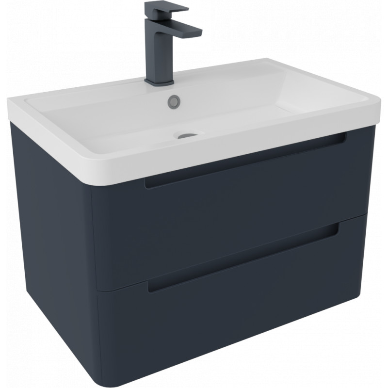Bisbiglio Vanity & Basin Wall Hung Unit 600mm Dark Grey
