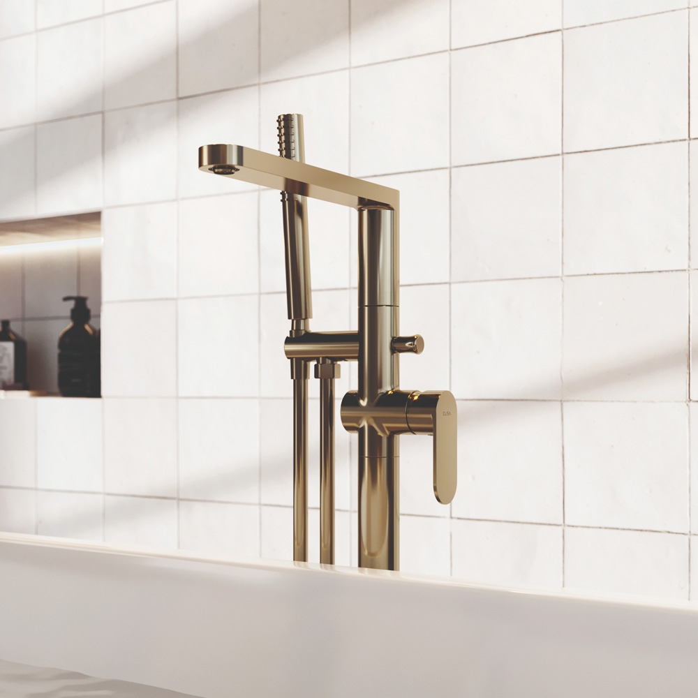 Antonella Taps - Brushed Brass, Bath Filler Tap