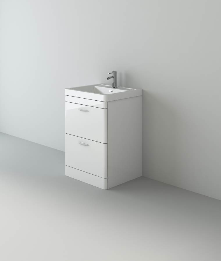 Apollo 600 FS Unit and Polymarble Basin White