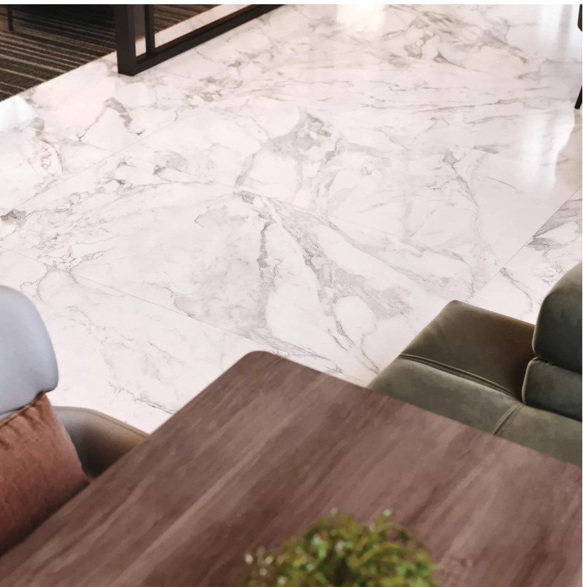 Arabescato Polished Porcelain 600x1200mm- Price per m2