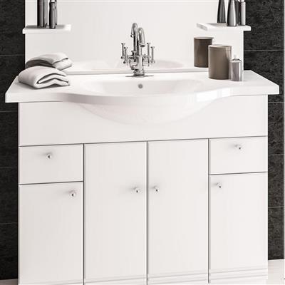 Madrid 100cm x 39cm 1 Tap Hole Basin - White
