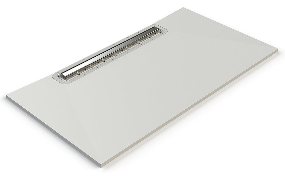 Impey Aqua-Dec Linear 3 Wetroom Floor Former 1500mm x 800mm - Vertical Outlet