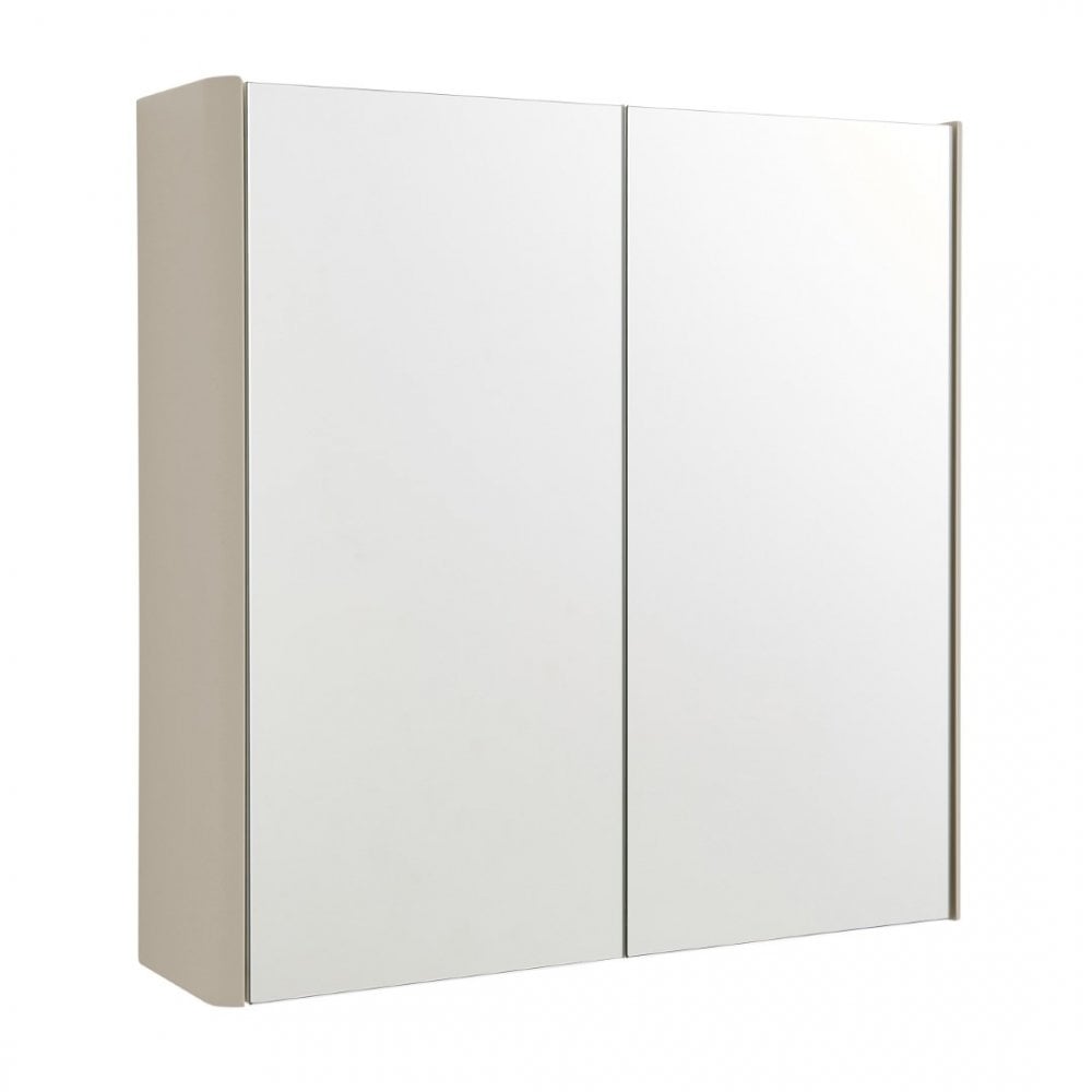 Arc 600mm Mirror Cabinet Matt Cashmere