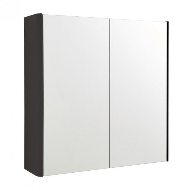 Arc 600mm Mirror Cabinet Matt Graphite