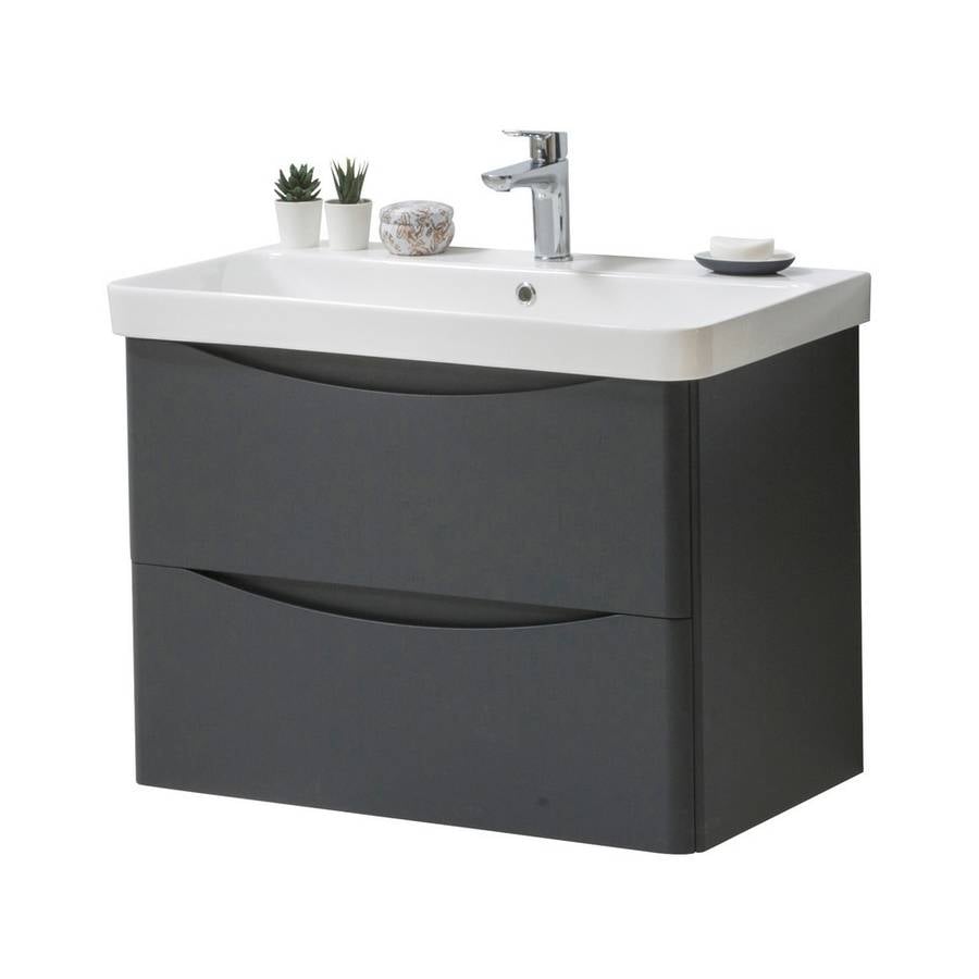 Arc 800x460mm Wall Mounted Unit Matt Graphite