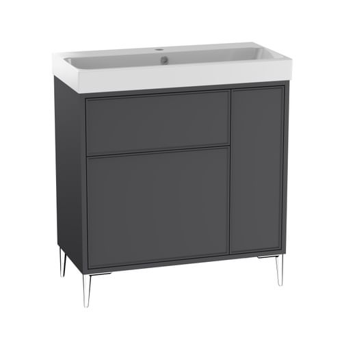 Arlington 800 Freestanding Vanity Unit - Matt Storm Grey