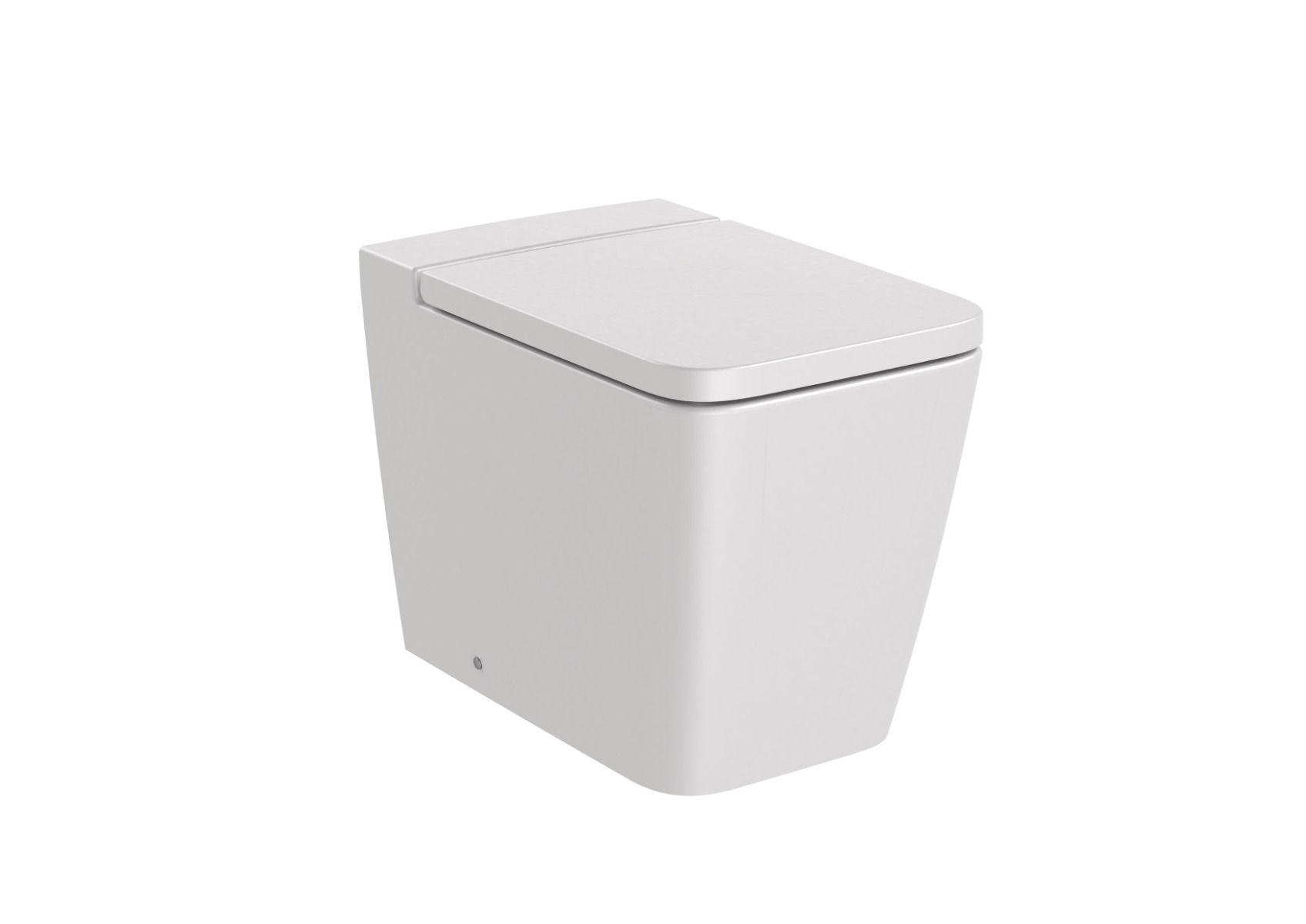 SQUARE - Back to wall single floorstanding Rimless WC PEARL