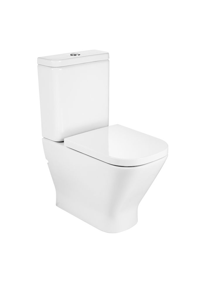 Dual flush 4/2L WC cistern with bottom inlet for compact back to wall Rimless toilet- WHITE