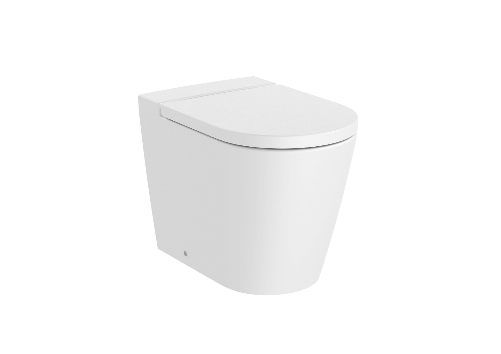 ROUND - Back to wall single floorstanding Rimless WC MATT WHITE