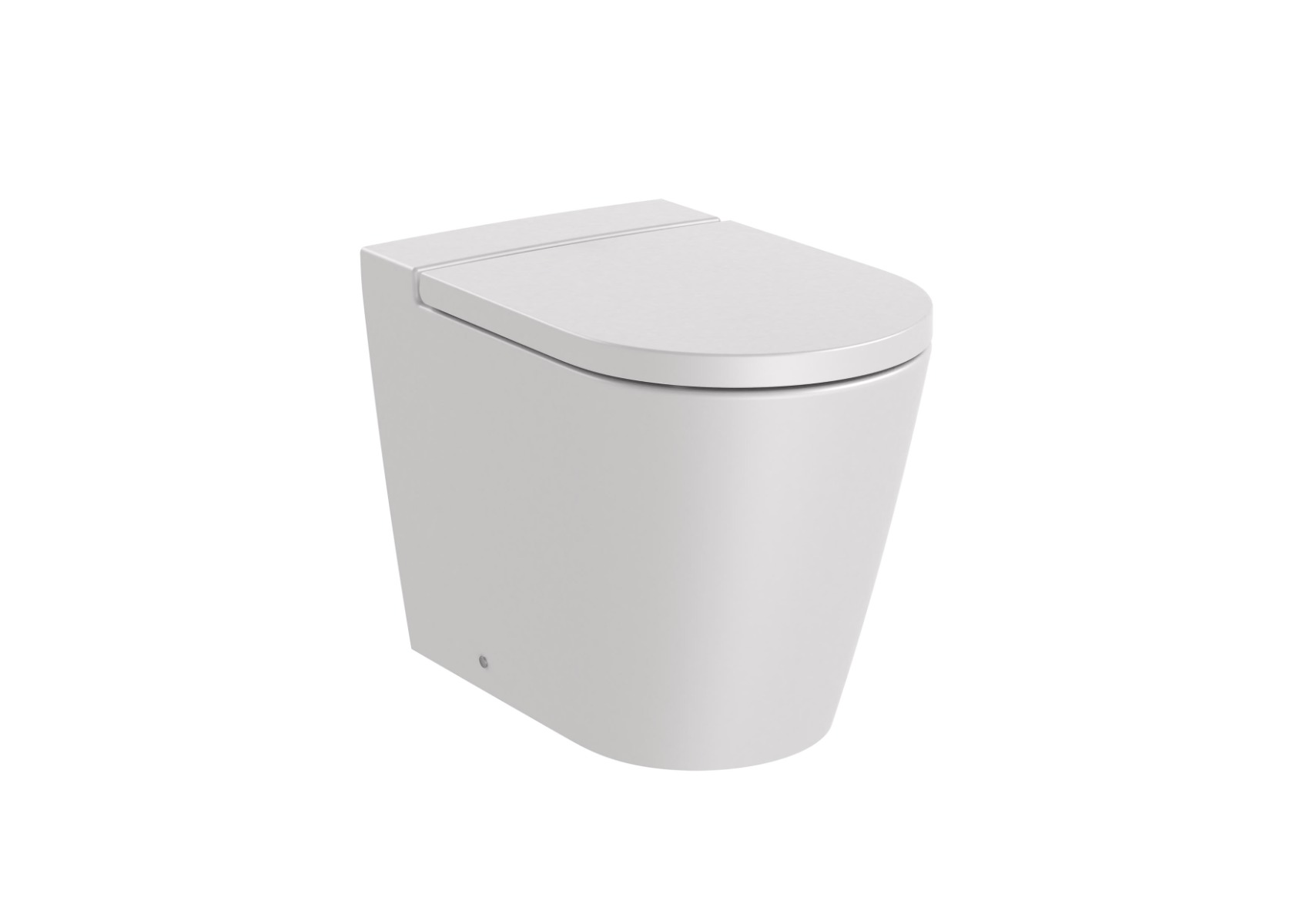 ROUND - Back to wall single floorstanding Rimless WC PEARL