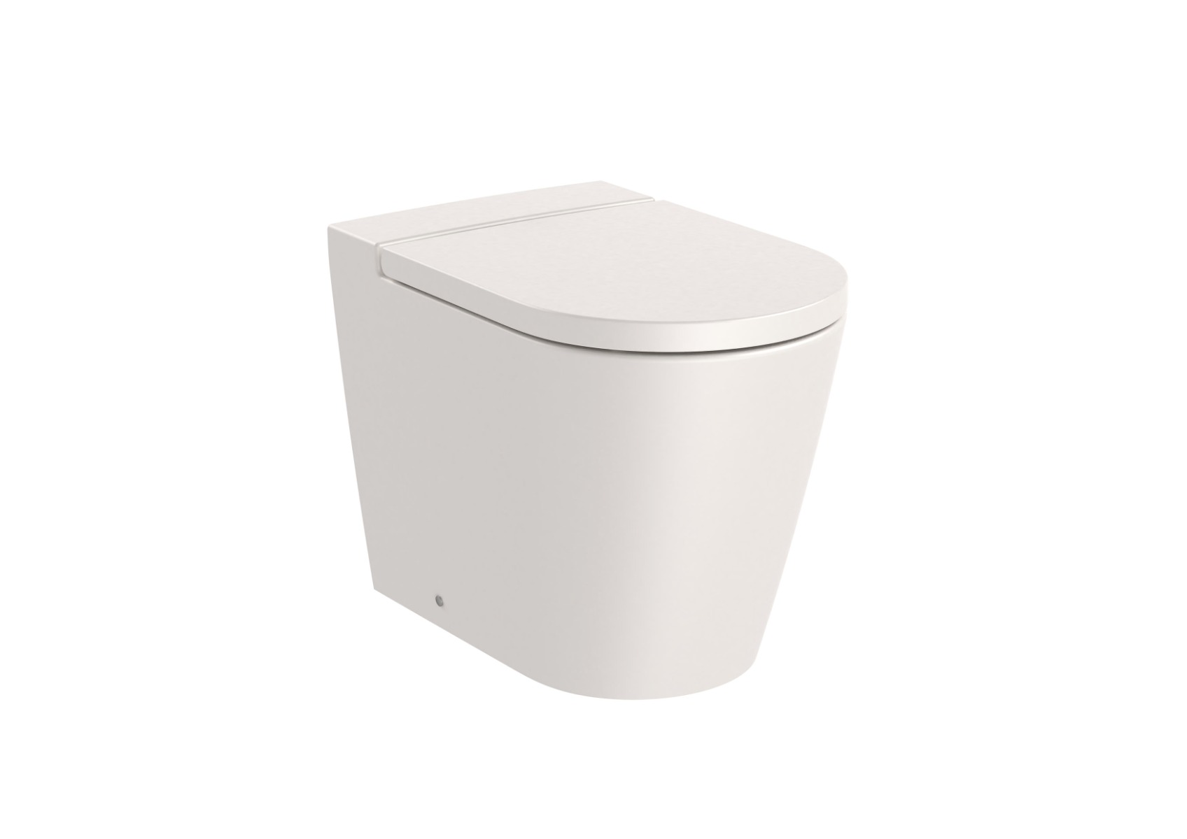 ROUND - Back to wall single floorstanding Rimless WC BEIGE