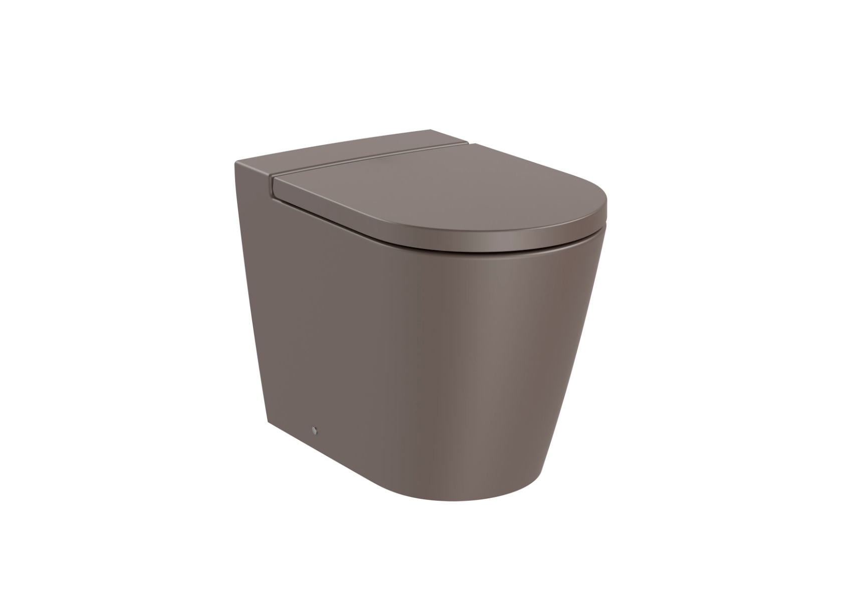 ROUND - Back to wall single floorstanding Rimless WC COFFEE
