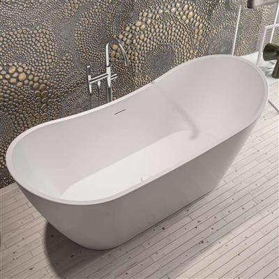 Chislehurst 1700 Double Slipper White Freestanding bath inc waste
