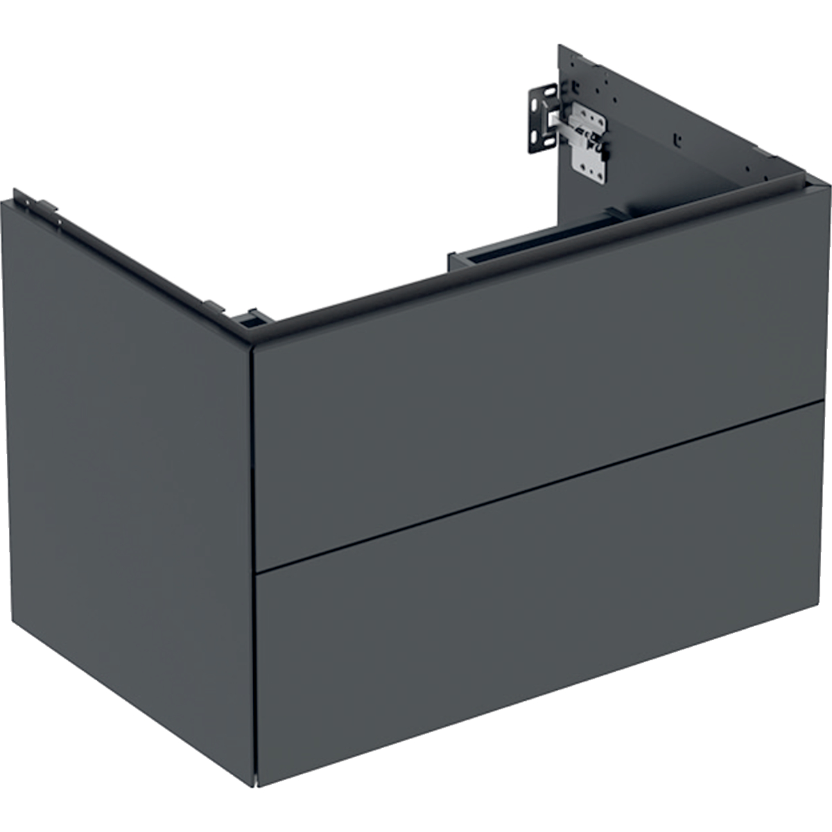 Geberit One 750mm 2 Drawer Washbasin Unit - Matt Black