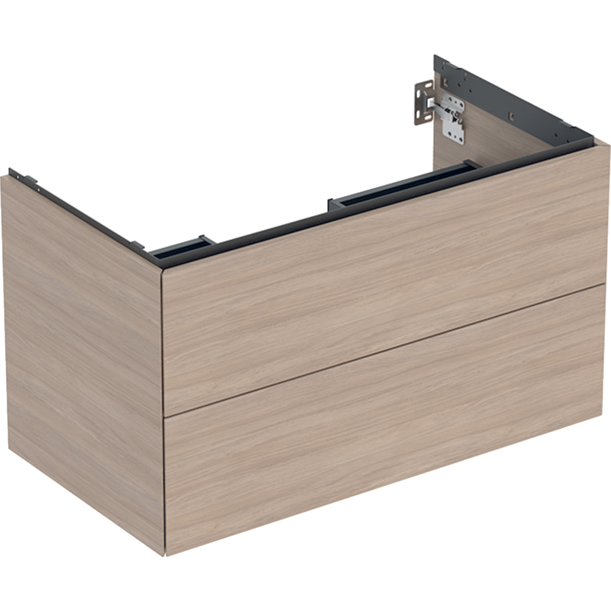 Geberit One 900mm 2 Drawer Washbasin Unit - Oak