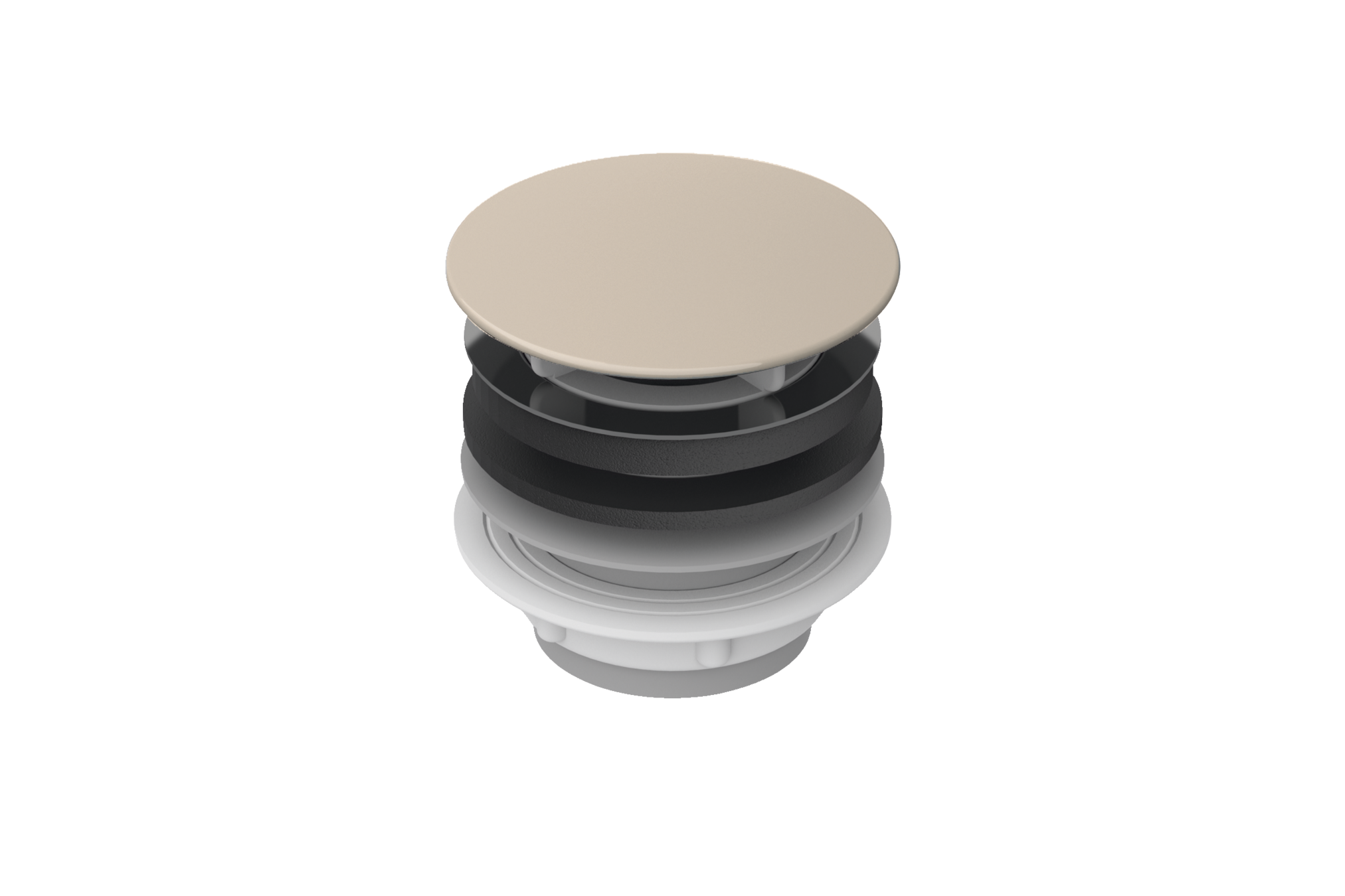 Unslotted waste 1¼ ", enamelled, Jasmin