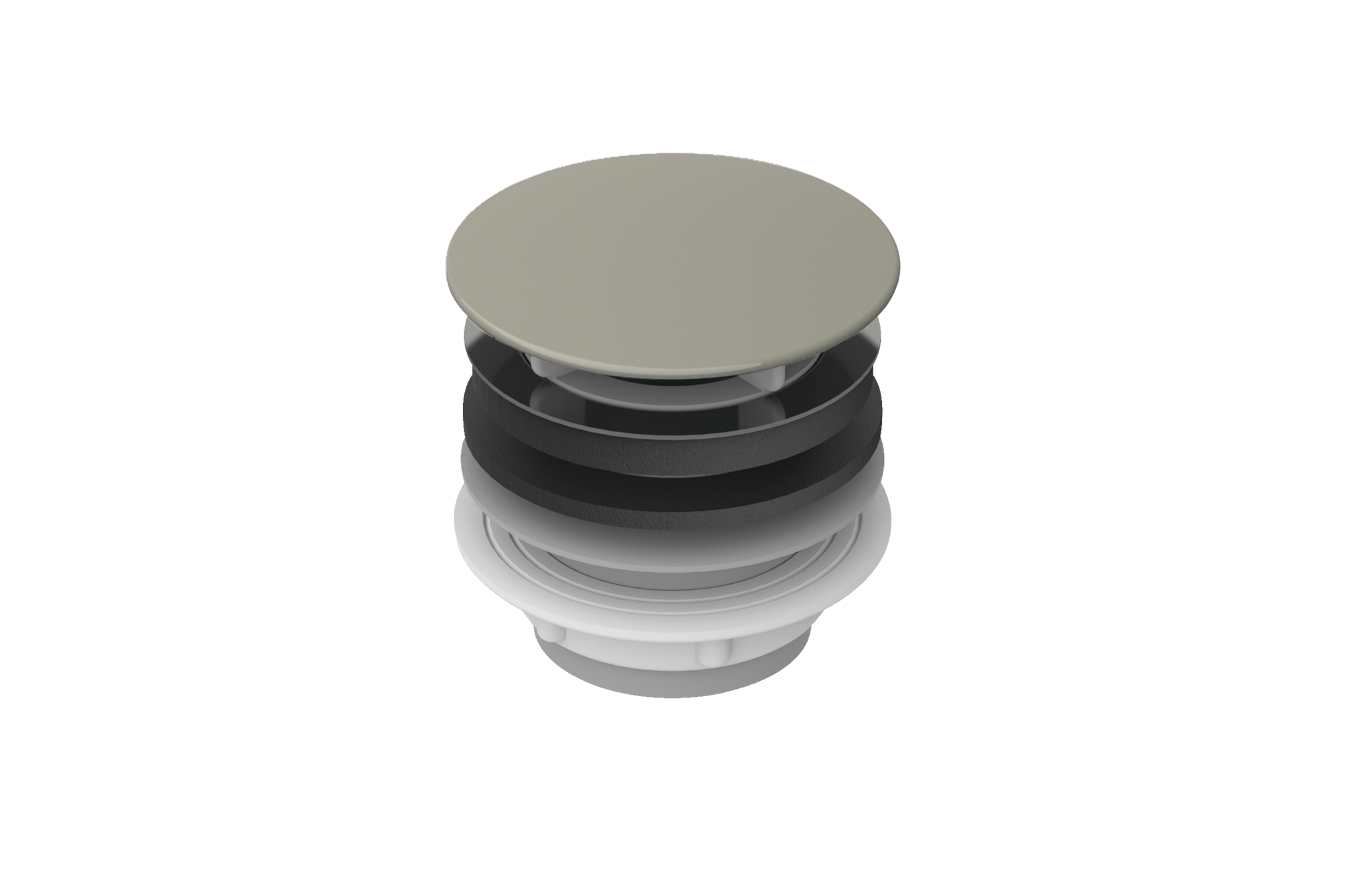 Unslotted waste 1¼ ", enamelled, Flint