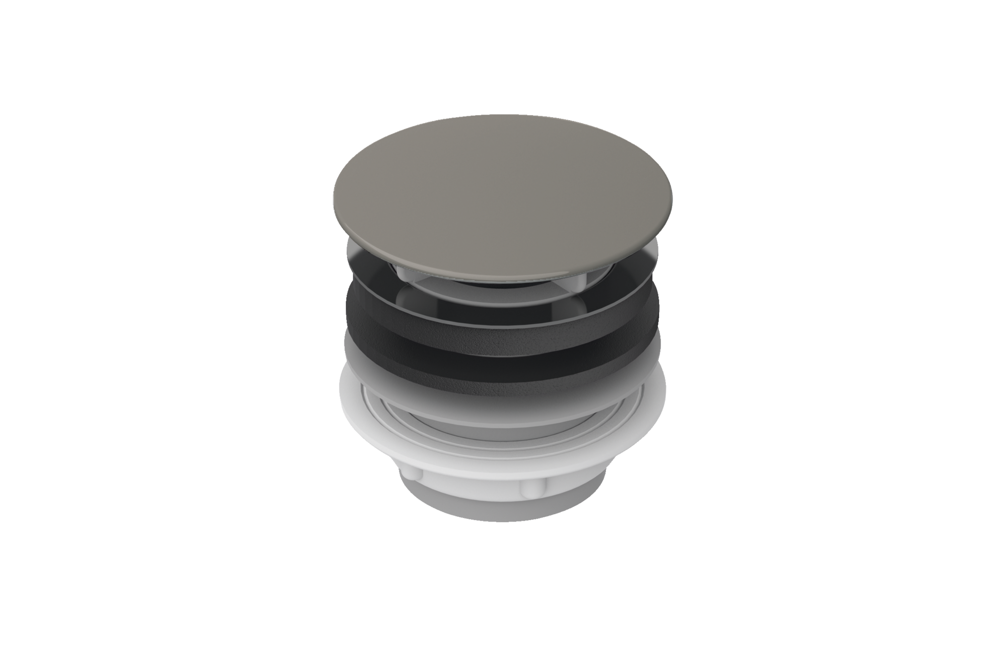 Unslotted waste 1¼ ", enamelled, Stone
