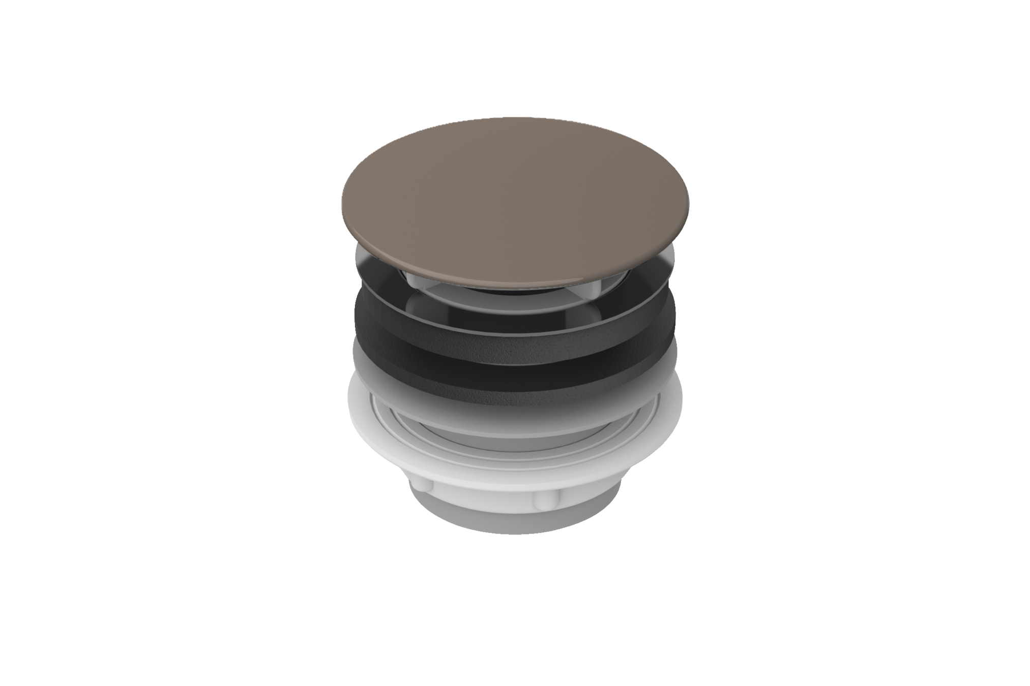 Unslotted waste 1¼ ", enamelled, Hazel