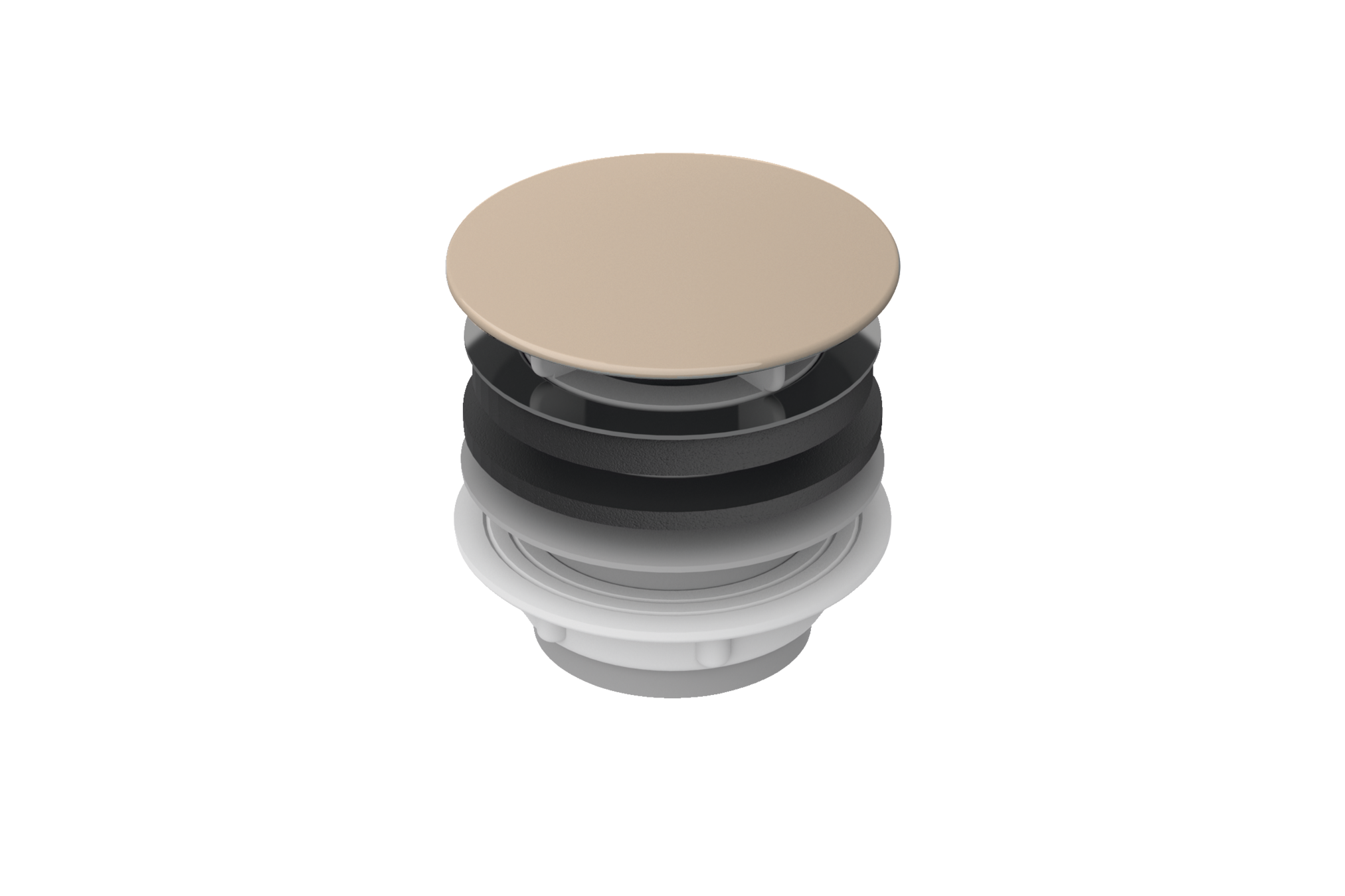 Unslotted waste 1¼ ", enamelled, Sand